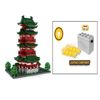 MOC Architecture Prince Pavilion House LED Bricks Toy