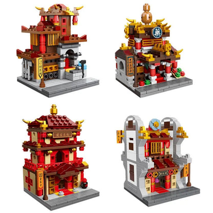 MOC Architecture China Town Street Bricks Toy