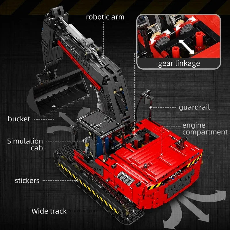 MOC RC Link Belt 250 Excavator Truck Bricks Toy 17033