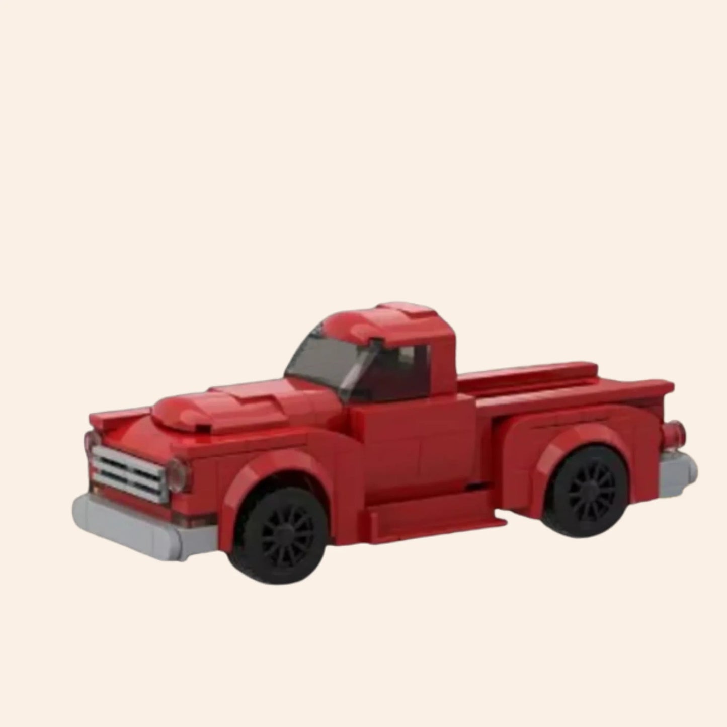 NEW Red Sports Truck Building Blocks Set Model Adults MOC Classic Vehicle