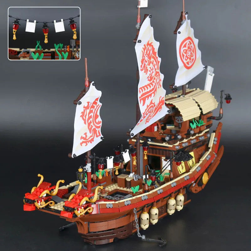 Movie Creative MOC Ninjago Destiny Bounty Ship Bricks Toy