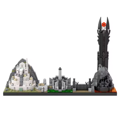 NEW Custom LOTR Minas Tirith Barad-dûr Morgul Skyline MOC Building Set