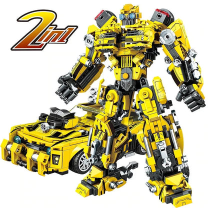 MOC 7014 Transformer Deformation War Robot Bricks Toys