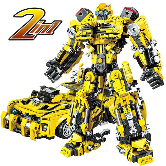 MOC 7014 Transformer Deformation War Robot Bricks Toys