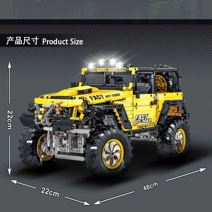 MOC Off-Road AWD Jeep Rubicon Mountain Car Bricks Toys