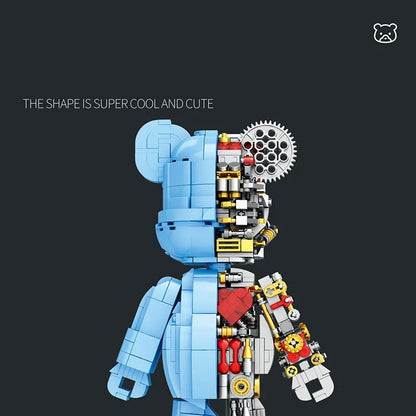 MOC Violent Half Bear Mechanical Robot Bricks Toy 6302