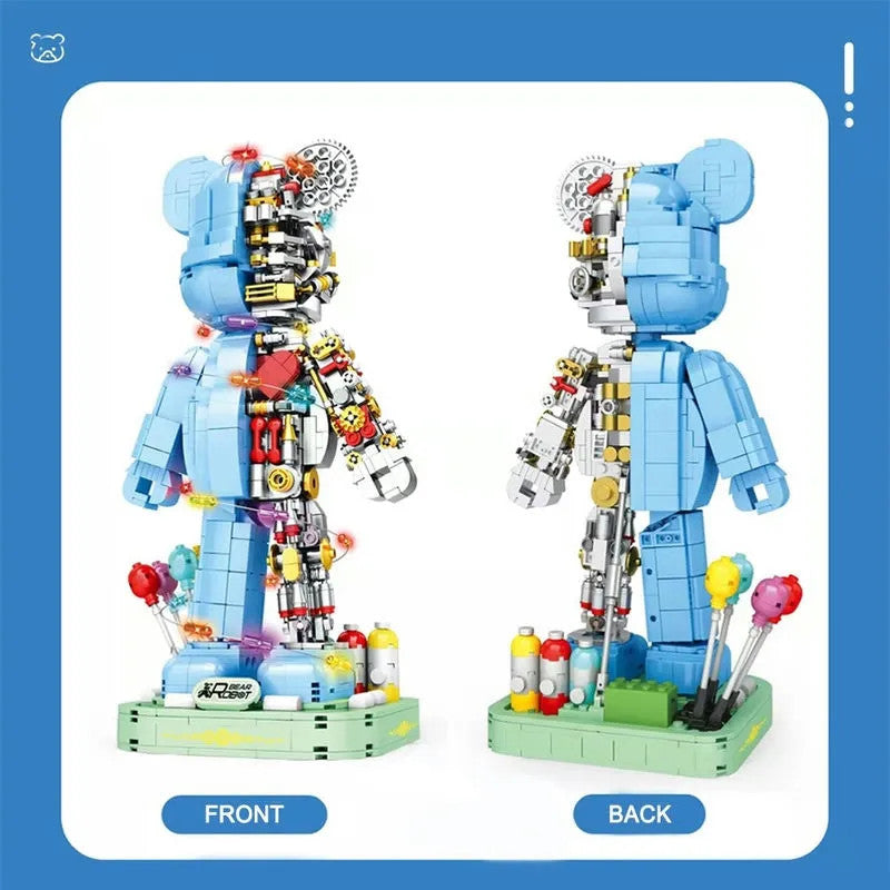 MOC Violent Half Bear Mechanical Robot Bricks Toy 6302