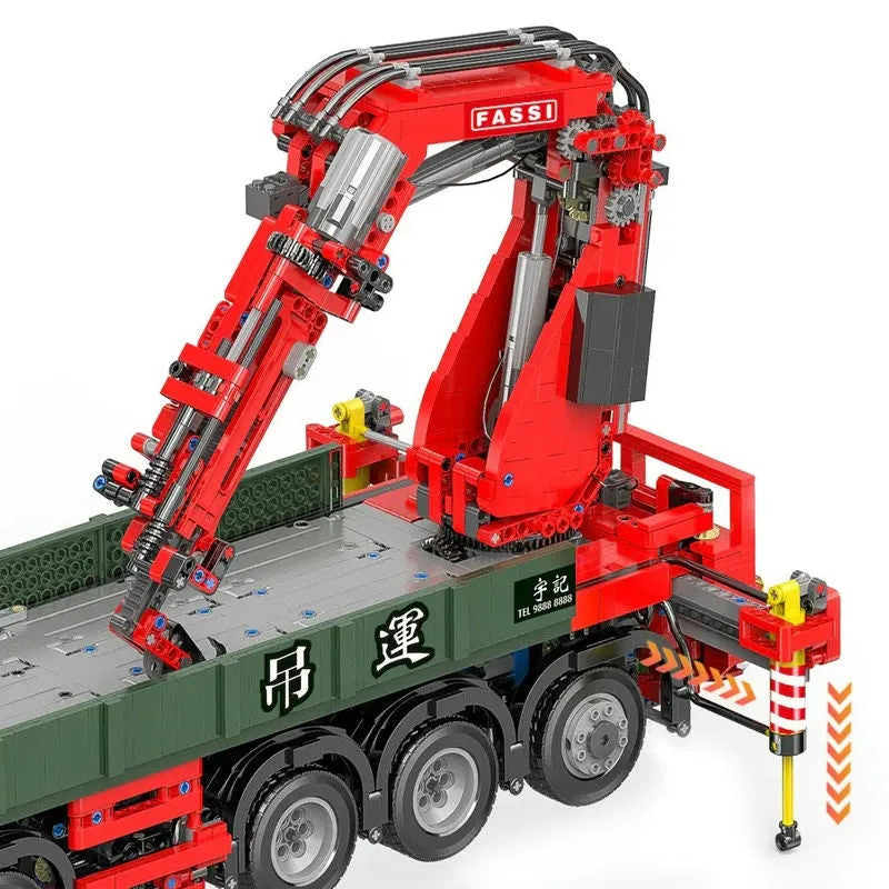 MOC APP Motorized Scania Crane Lorry RC Truck Bricks Toys