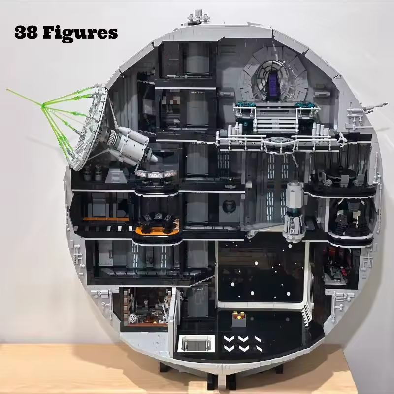 NEW 9023Pcs Death Star (Alt build of 75419) Building Blocks Set With 38 Minifigs