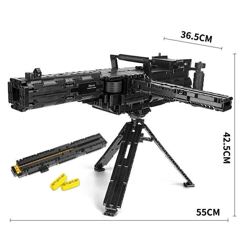 MOC Military Motorized Maxim Burst Gun Bricks Toys 14009
