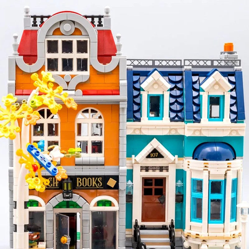 Expert MOC 10201 Creator City Book Store Shop Bricks Toy
