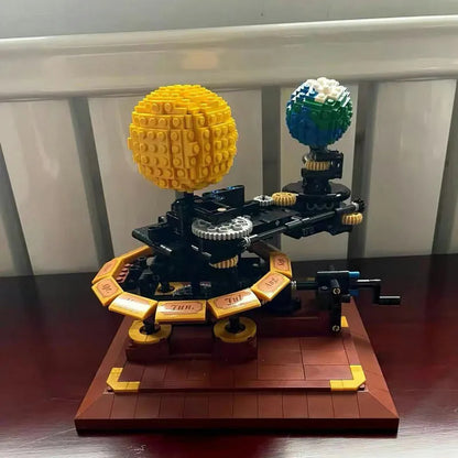 MOC The Solar System Earth Sun Clock Bricks Toys