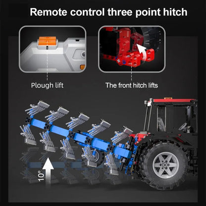 MOC Motorized Tech RC Tractor Truck Bricks Toys 61052
