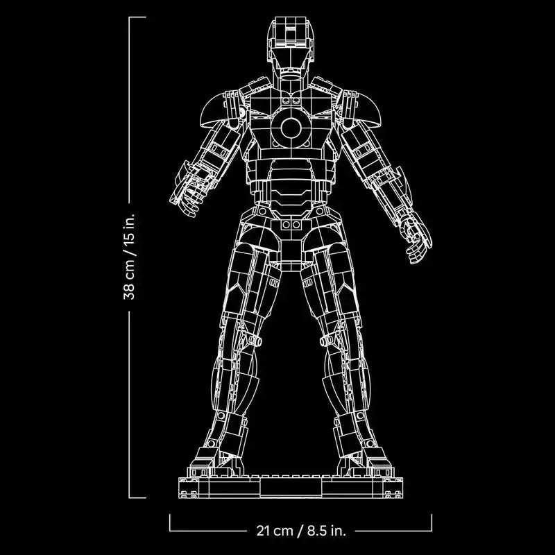 NEW 1297 PCS 76344 Iron Man Mark 3 Mecha Building Block Set