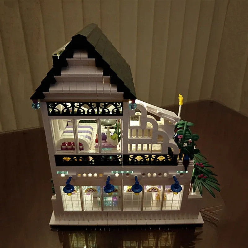 MOC Street Expert City Romantic House Bricks Toy