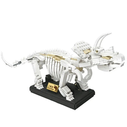 MOC Creative Idea Dinosaur World Triceratops Fossil Bricks Toy