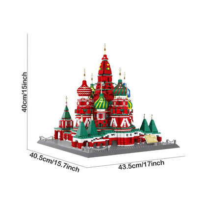 Architecture MOC Famous Saint Basil's Cathedral Bricks Toys