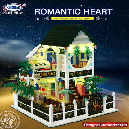 MOC Street Expert City Romantic House Bricks Toy