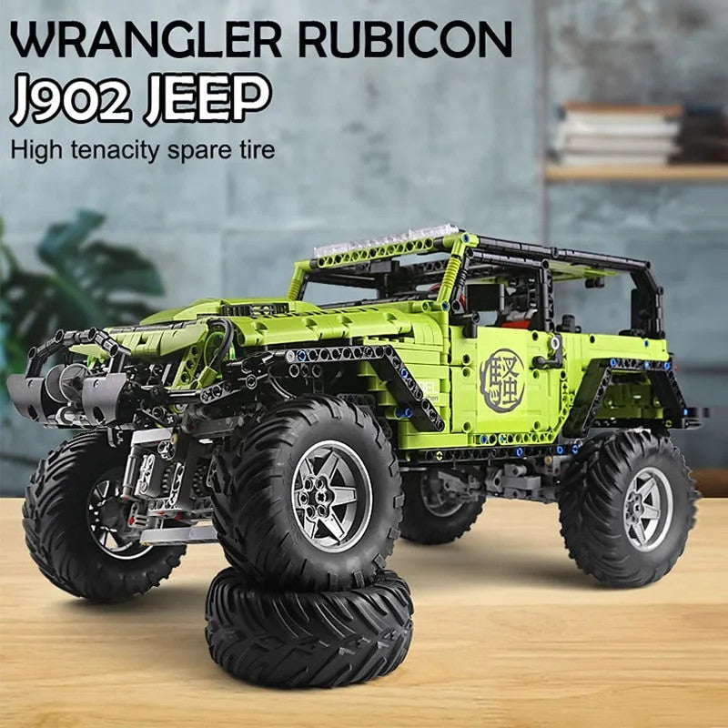 MOC Motorized RC Off-Road Wrangler Rubicon Bricks Toy