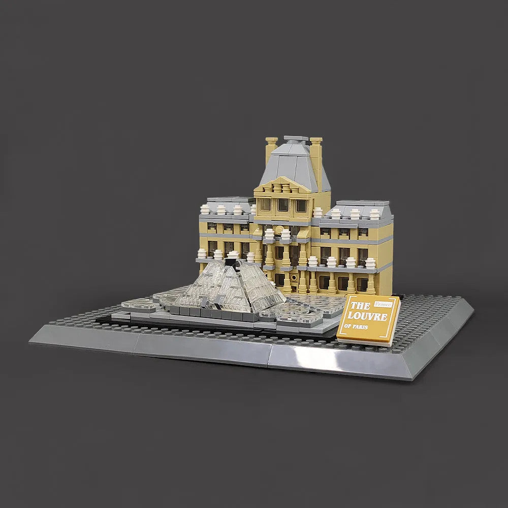 MOC Architecture City Paris The Louvre Bricks Kids Toys