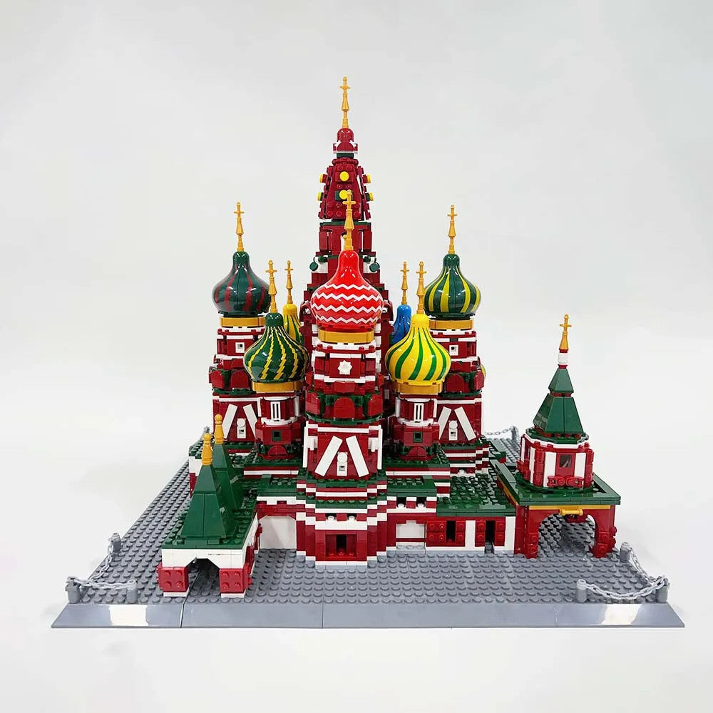 Architecture MOC Famous Saint Basil's Cathedral Bricks Toys