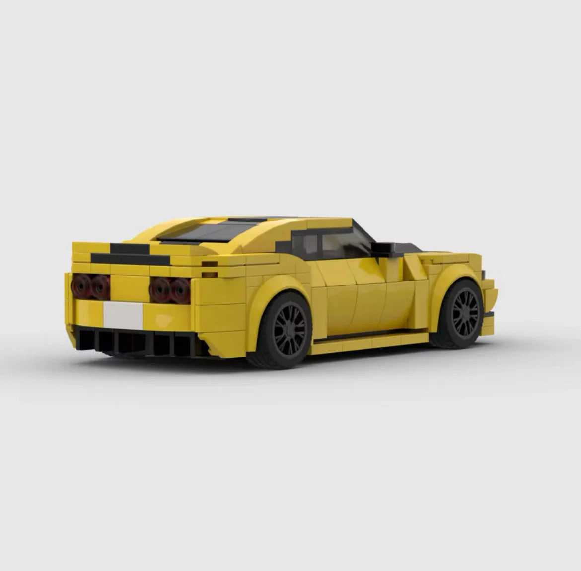 NEW Yellow Muscle Car Building Blocks Set Model Adults MOC Classic Racing
