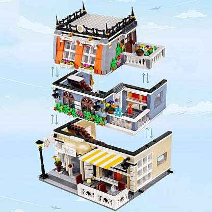 MOC Creator Expert City Garden Hotel Bricks Toy 0940