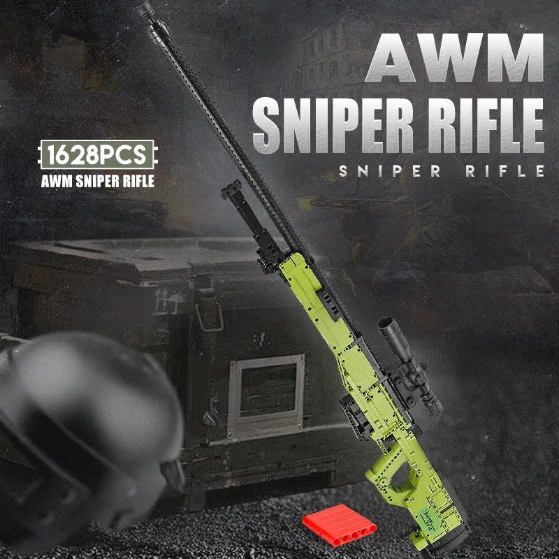 MOC 14010 Military AWM Sniper Rifle Gun Bricks Toy