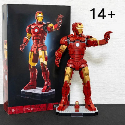NEW 1297 PCS 76344 Iron Man Mark 3 Mecha Building Block Set