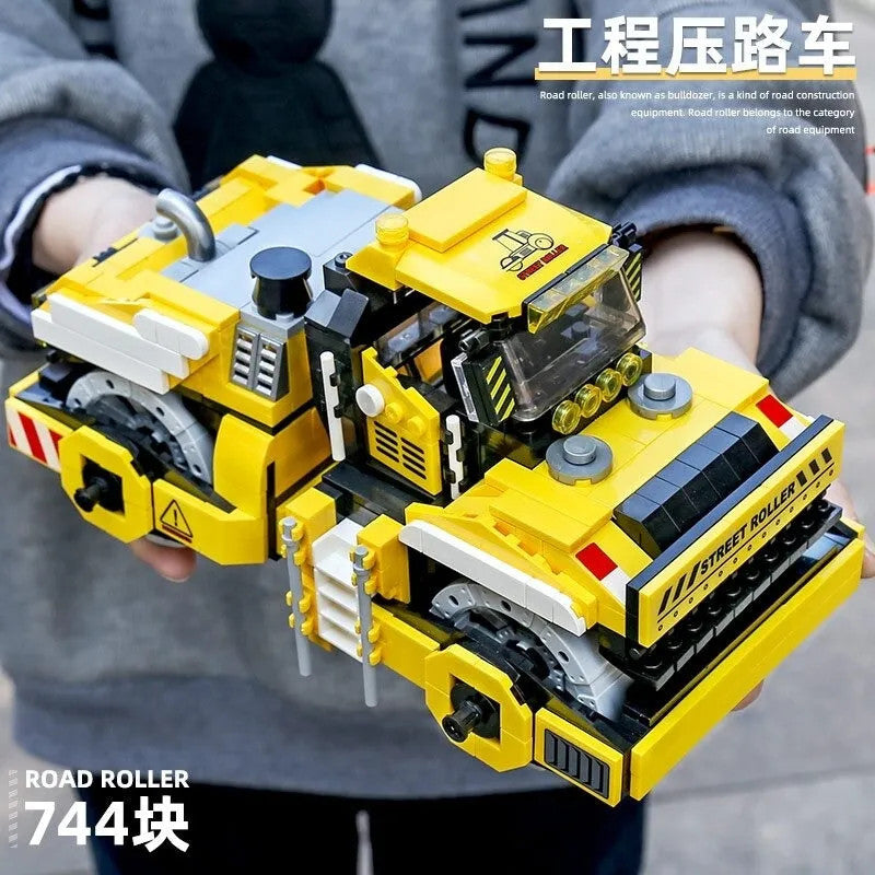 City Mini Road Roller Truck Technic Bricks Kids Toys