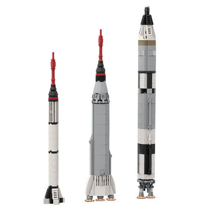 NEW 459PCS NASA Mercury and Gemini Rocket Collection Saturn V Scale