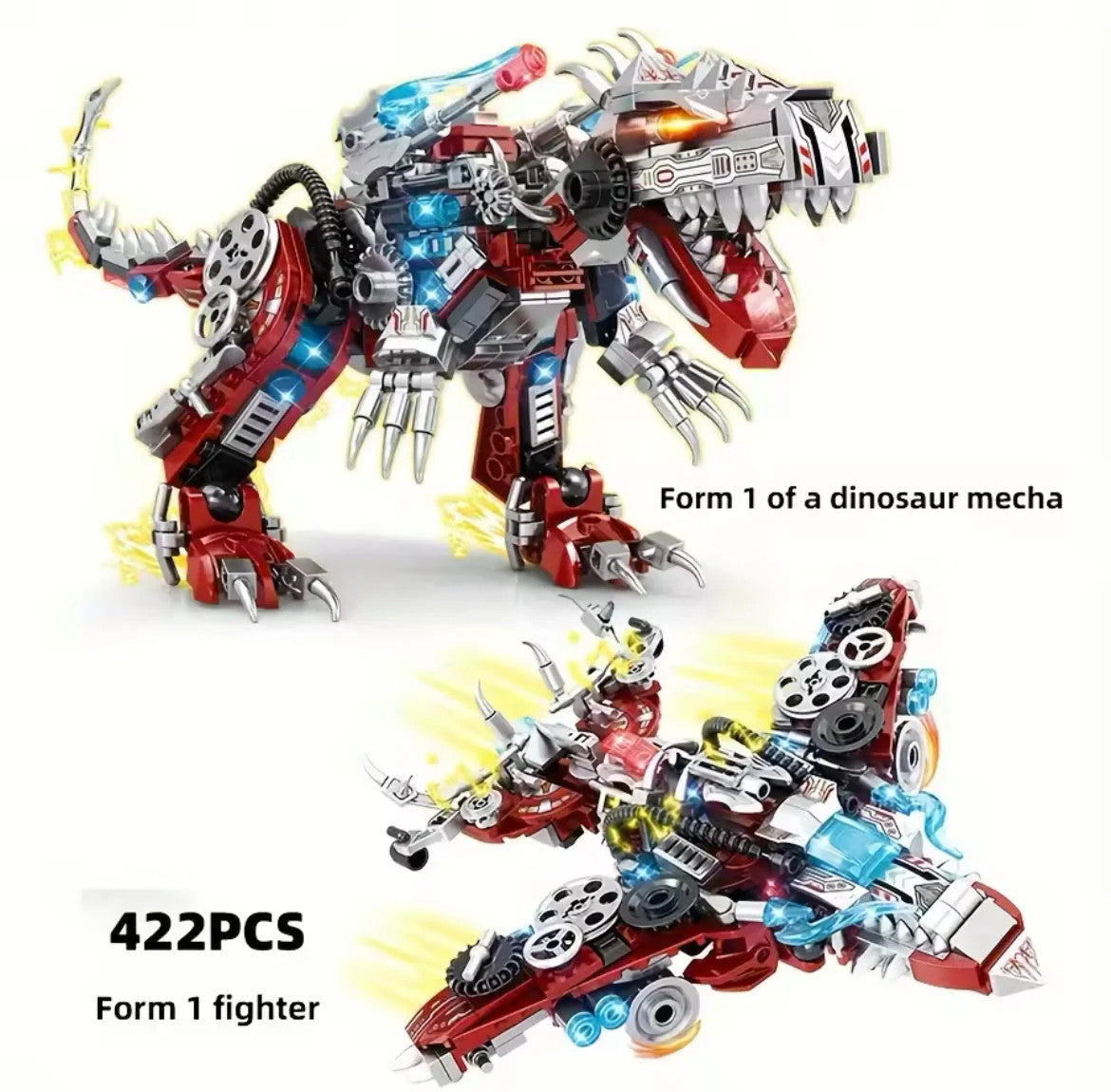 NEW Dinosaur Mech Building Blocks Set Model Adults MOC Robot Dino T-Rex Toy