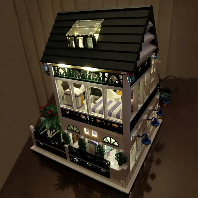 MOC Street Expert City Romantic House Bricks Toy