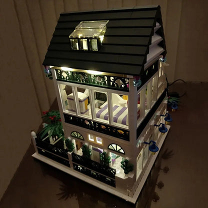 MOC Street Expert City Romantic House Bricks Toy