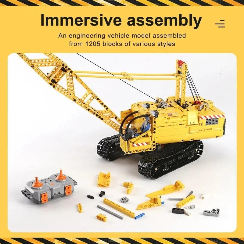 Tech MOC Motorized APP RC Crawler Crane Bricks Toys