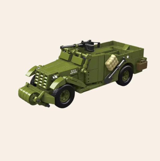 NEW M3A1 Scout Car Building Blocks Set Model Adults MOC WW2 US Military Army