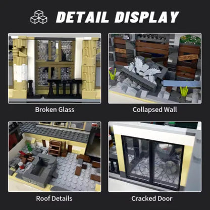 NEW Doomsday Bank Building Blocks Set Model Adults MOC Apocalypse Zombie Ruin