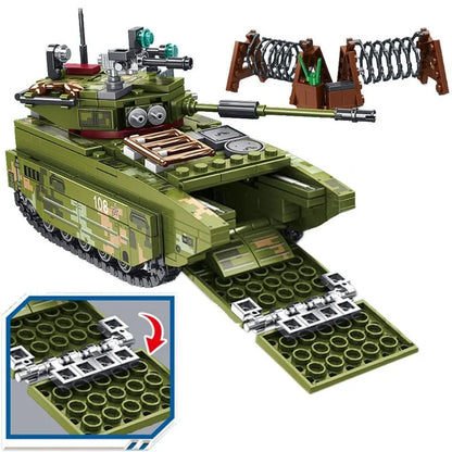 Military MOC WW2 Amphibious Assault Vehicle Bricks Toys