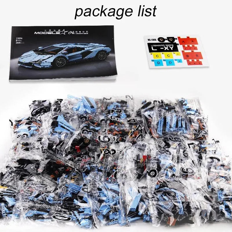 MOC 13056 APP RC Racing Car Lamborghini Hyper Bricks Toy