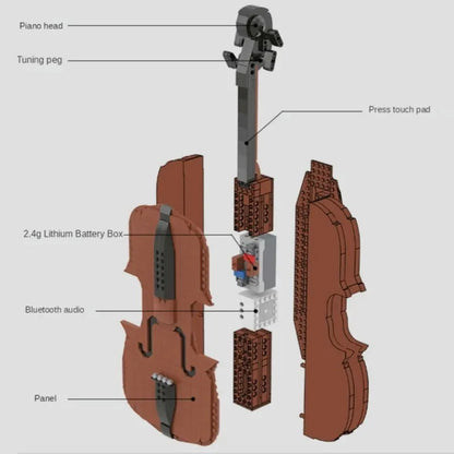 Tech MOC Expert APP RC Motorized Dream Violin Bricks Toy