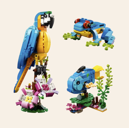 NEW 3-in-1 Exotic Parrot Bird Building Blocks Creator Set Model Adults Generic