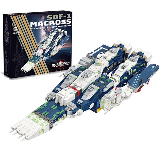 4682PCS Robotech Spacecraft Building Blocks Transformable Robot Battleship Model