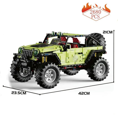 MOC Off-Road JEEP Wrangler Trailcat SUV Car Bricks Toy T5010A