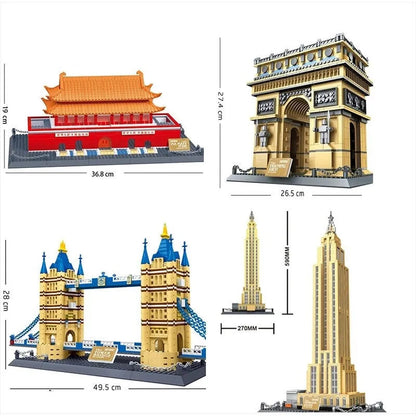 MOC Architecture City Chinese Style Building Bricks Toy