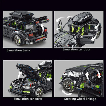 MOC Motorized RC Audi RS6 Avant Racing Car Bricks Toy T5023