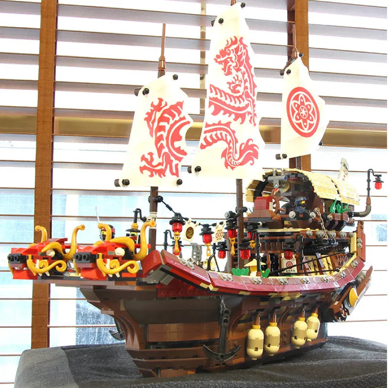 Movie Creative MOC Ninjago Destiny Bounty Ship Bricks Toy