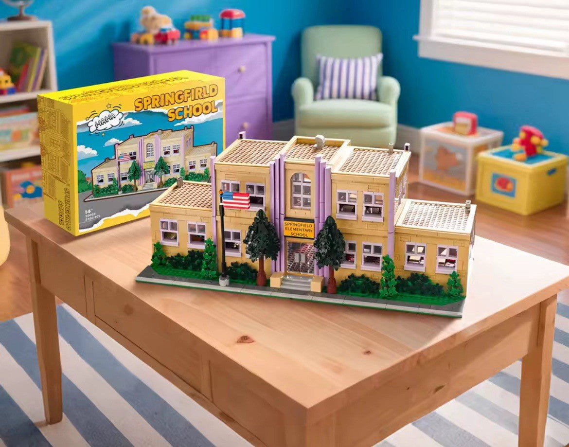 NEW Springfield Elementary School Modular Building Blocks Architecture 3500 PCS