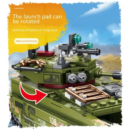 Military MOC WW2 Amphibious Assault Vehicle Bricks Toys