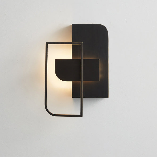Mid-century Rectangular Geometric LED Wall Sconce Lamp