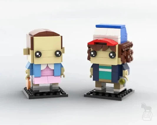 NEW 214PCS Stranger Things Brickheadz Dustin and Eleven Building Blocks Set